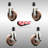 4 Piece High Temp Glass Filled Nylon Caster Set
