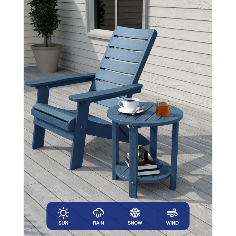 Table Adirondack d'extérieur 2 niveaux, Marine