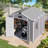 8X8 FT Outdoor Storage Shed, Weather-Resistant Shed With Lockable Double Doors & Built-In Floor, Sloped Roof Outdoor Shed For Backyard, Patio & Lawn, Black-121909642