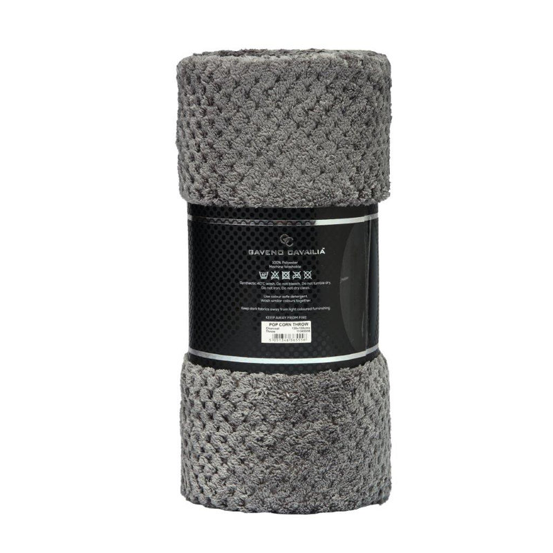 Teddy Popcorn Waffle Throw Blanket Soft Warm Cosy Lightweight Waffle Decorative Blanket for Sofa Couch Bed Bedroom Living Room