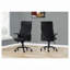 Chaise de bureau, hauteur réglable, pivotante, ergonomique, accoudoirs, bureau d'ordinateur, travail, filet noir, métal noir, contemporain,