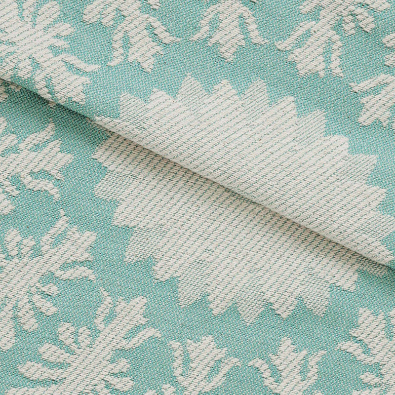 Ensemble de couvre-lit médaillon traditionnel en mélange de coton léger Alistair, Turquoise