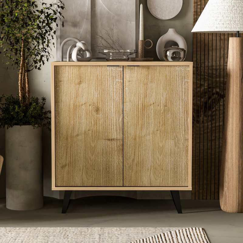 Kerge Accent Cabinet, Walnut, 36'' H x 36'' W x 17.5'' D