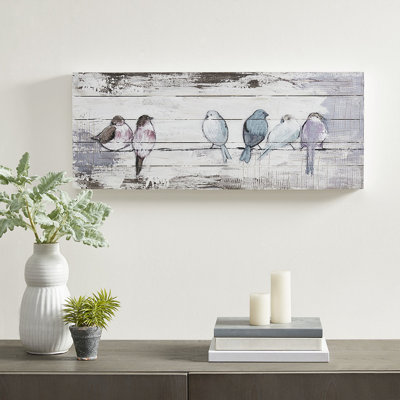 Décor de planches de bois rustiques peintes à la main l 30 po x H 12 po x P 1,5 po, gris et blanc, style Chic