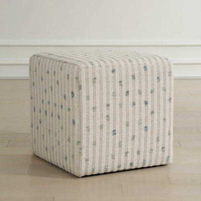 Uttermost Joie White Chenille Ottoman by Uttermost