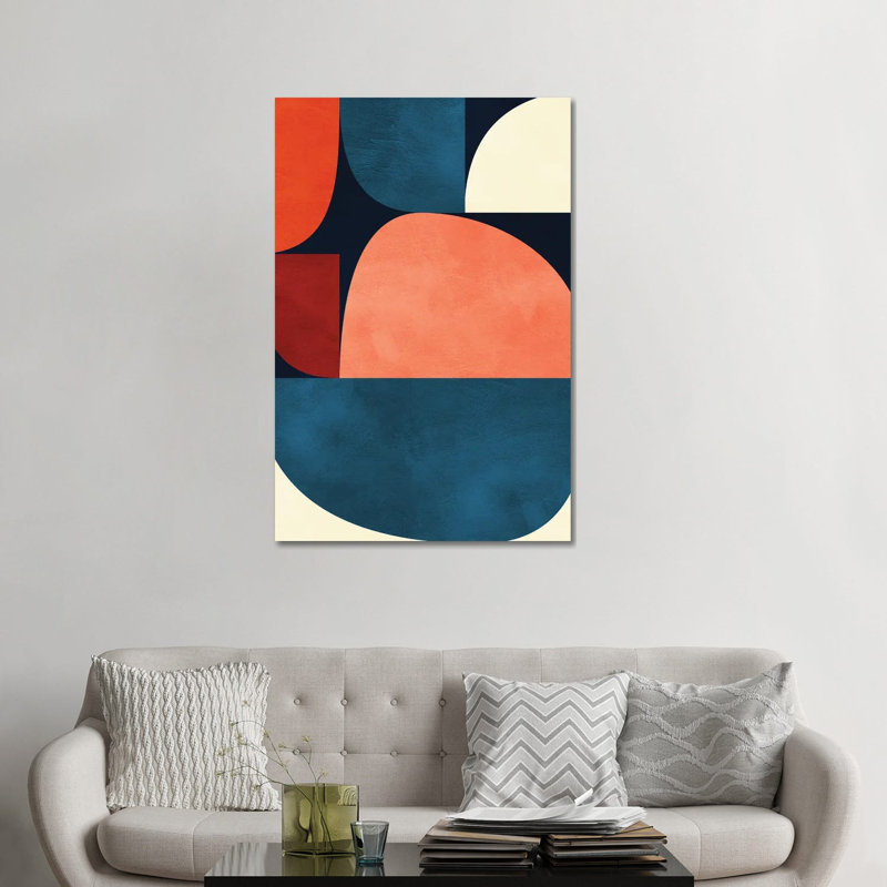 «Mid Century Modern X» par Ana Rut Bré - impression d'art graphique, Aucun mat, Toile tendue, H 48 po x l 32 po x P 1,5 po