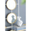Ornement mural doré blanc et miroir moderne 43,3 x 0,8 x 15,7 pouces, 43,3 x 15,7
