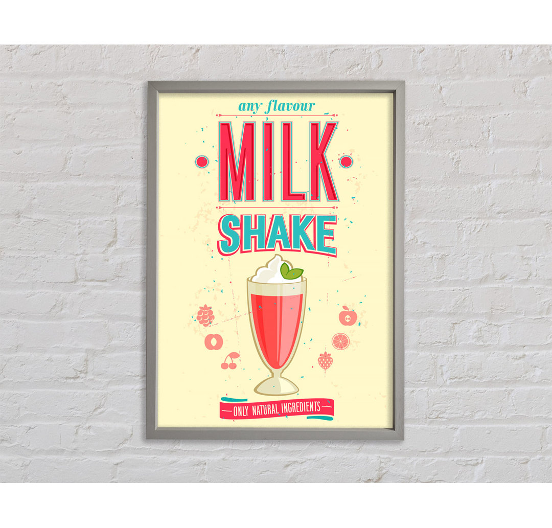 Milk Shake - Einzelner Bilderrahmen Kunstdrucke auf Leinwand