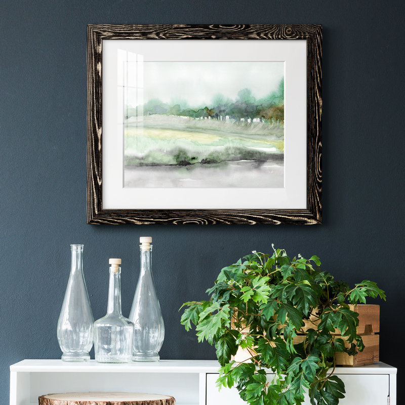 «Season of Summer» - peinture encadrée, Cadre noir, H 24 po x l 18 po x P 1,5 po