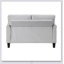 Causeuse rembourrée moderne avec siège moelleux, structure en bois massif durable pour le salon, gris-1747933850