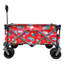 Utilitaire utilitaire de jardin pliable couleur chariot de camping pique-nique extérieur chariot de plage, rouge