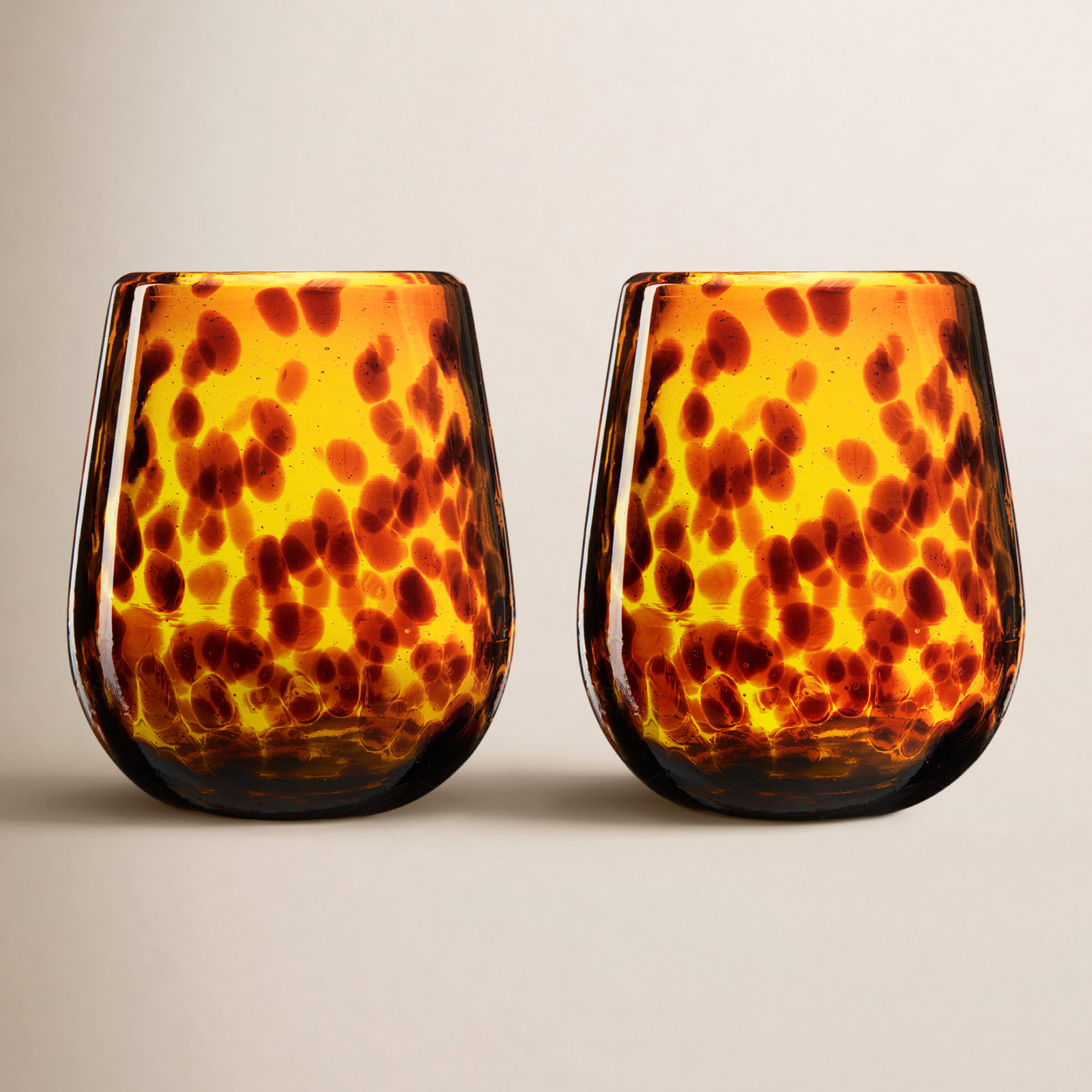 Segunda Vida Tortuga Stemless Wine Glasses