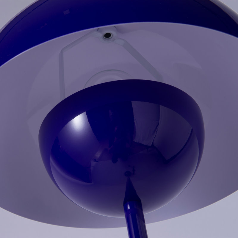 Lampe sur pied industrielle de style industriel avec abat-jour bleu et interrupteur au pied, Bleu