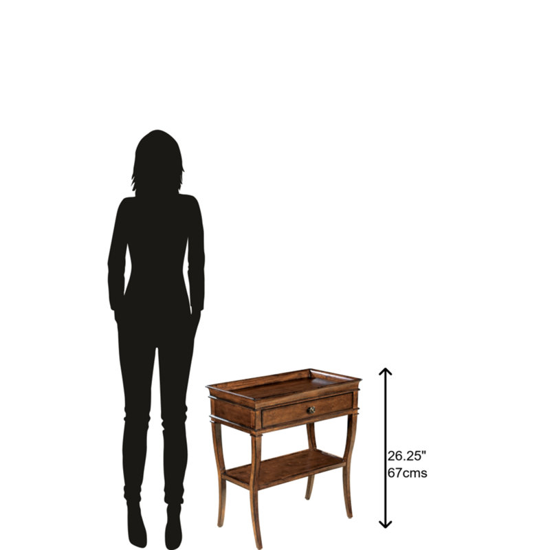 Solid Wood Tray Top End Table