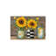 Paillasson tournesols en pots Mason, 24 x 36, pour porte d'entrée