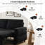 Canapés-lits convertibles, petits espaces en chenille 62,75 pouces Modern Home