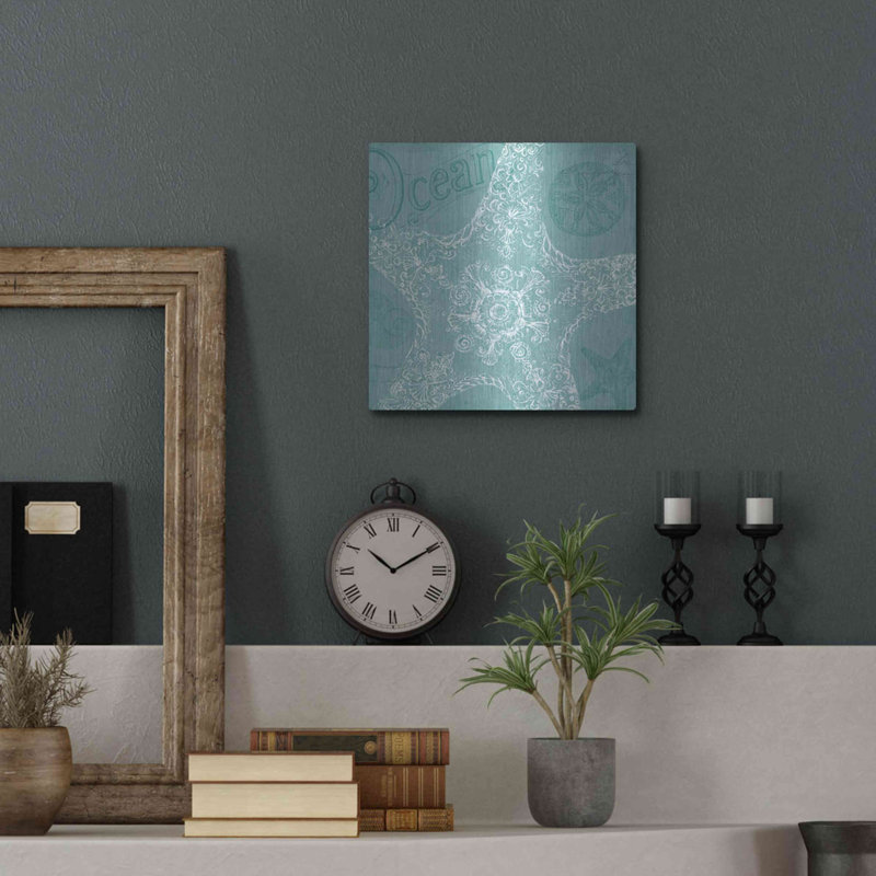 Luxe Aqua Art «Aqua Treasure I» par Daphne Brisson «Aqua Treasure I» par Daphne Brissonnet, H 12 po x l 12 po