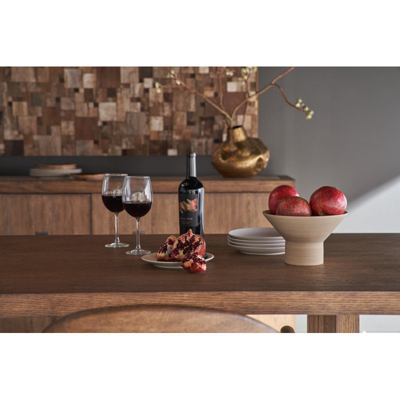 Veda 78'' Medium Brown Oak Modern Credenza