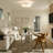 3 - Light Tiered Shade Flush Mount Ceiling Light