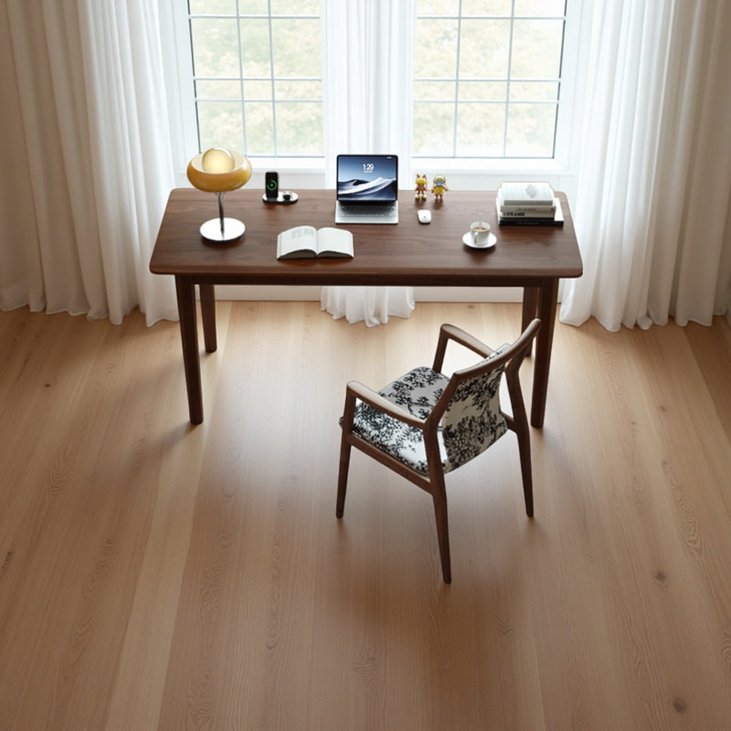 Bureau moderne en noyer minimaliste, H 29,52 po x l 39,37 po x P 25,59 po