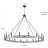 16-Light 47" Dimmable Double Ring Wagon Whee Chandelier - Industrial Vintage Chandelier for Kitchen Island, Dining Room, Living Room-750989707