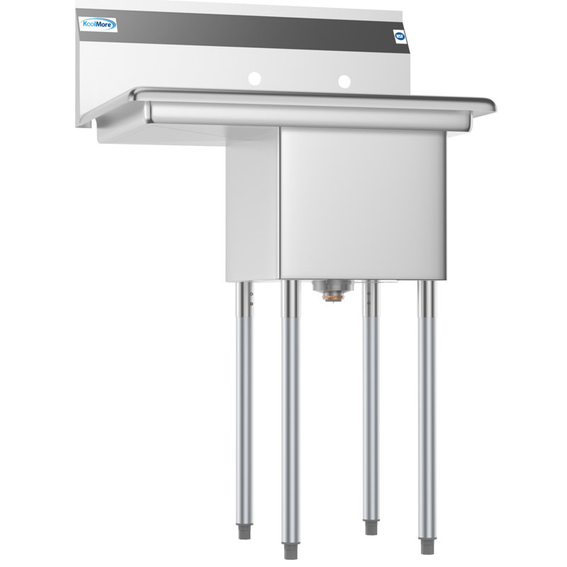 29'' L x 22'' W Silver Freestanding Service Sink