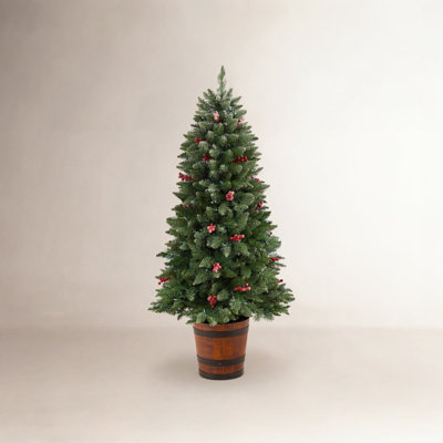 60' Lighted Artificial Spruce Christmas Tree