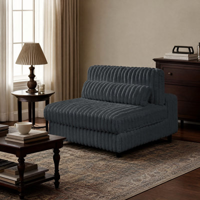 Fauteuil d'appoint en velours côtelé Corduroy Fluffy