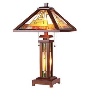 Charlotte 25.6" Dark Walnut Table Lamp