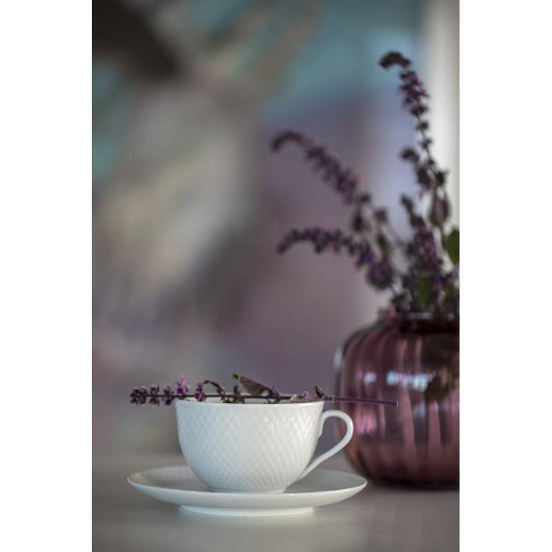 Handmade Porcelain Teacup, White, 8.1 Oz