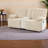 Space-saving Beige Corduroy Reclining Sofas For Modern Homes