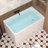 47" Acrylic Freestanding Bathtub ,Spacious Rectangle Shape, Gloss White Finish, Chrome Overflow & Pop-Up Drain