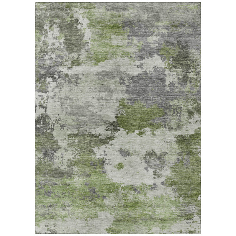 Machine Washable Indoor/Outdoor Jocelyn ACN2144 Abstract Rug, Rectangle 10' x 14'