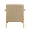 Chaise rembourrée brune avec ressorts ensachés en bois massif et en bois d'hévéa-620646114