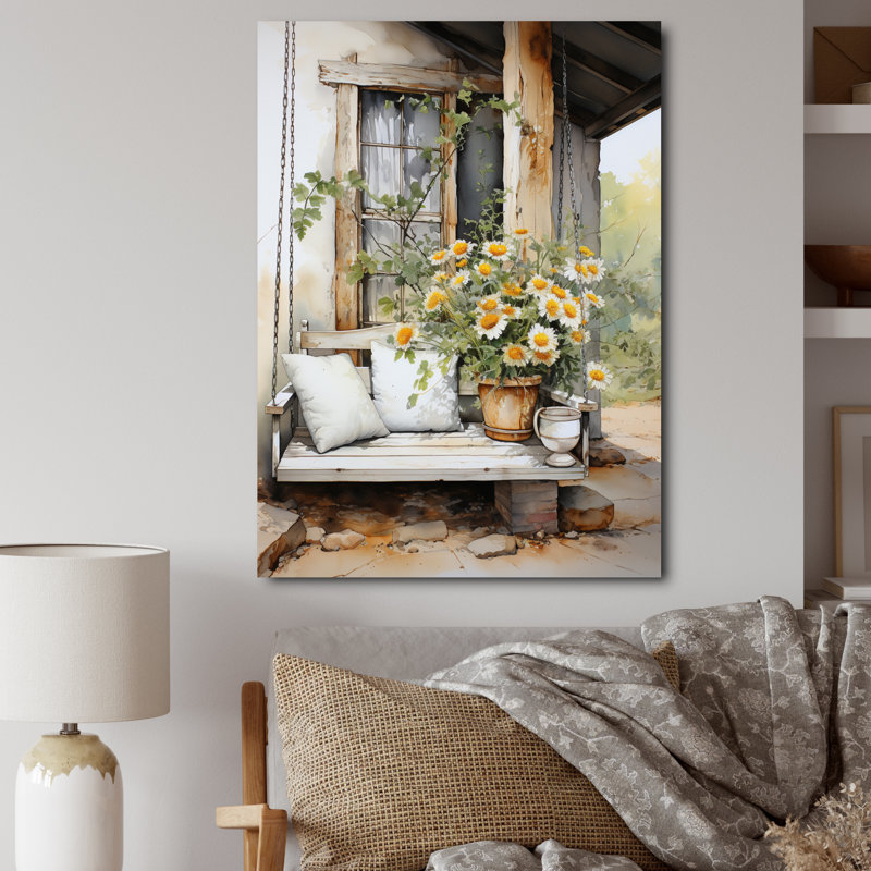Lijah Farmhouse Gentle Breeze III - ferme, art mural encadré, H 32 po x l 16 po x P 1 po