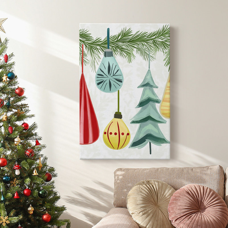 Art des Fêtes de Noël - Toile tendue avec châssis CCL XXI, H 18 po x l 12 po