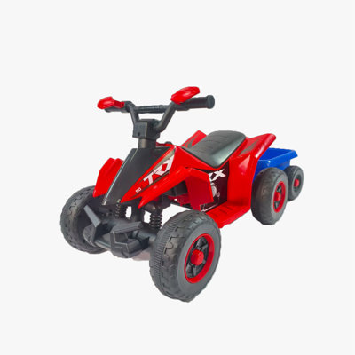 Kids Electric ATV Ride on Toy - Rear Bucket, 2 Gears Forward/Reverse, 3MPH Max Speed, Big Tires, Best Gift for Boys Girls（It is designed for single rider only.）No warranty provided.