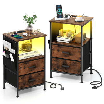 38 cm W Bedside Table