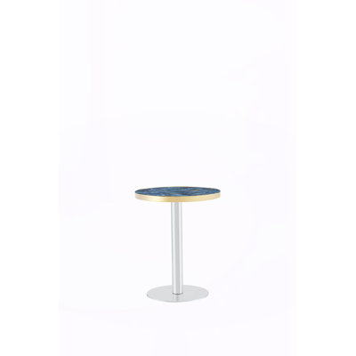 Modern Round Bistro Table, Small Dining Table with Pedestal Base for 2, Luxury Lounge Corner.