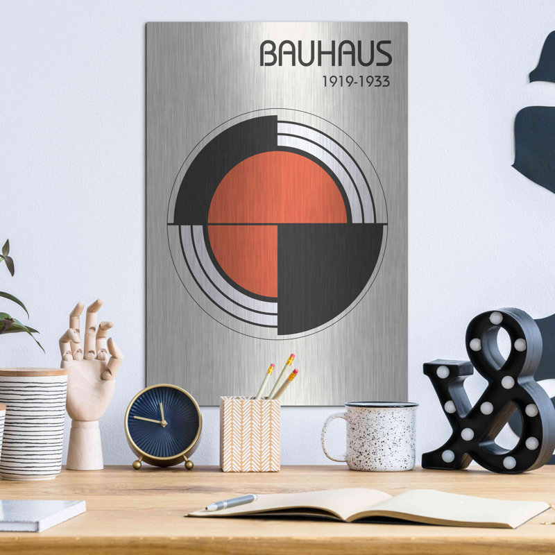 Red Barrel Studio® «Bauhaus 1» par Design Fabrikken, art mural en métal, MTL-14828, H 16 po x l 12 po