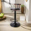 Benoist Rustic Industrial Vegan Leather, Swivel Adjustable Height Stool, Kitchen Barstools-1619978107
