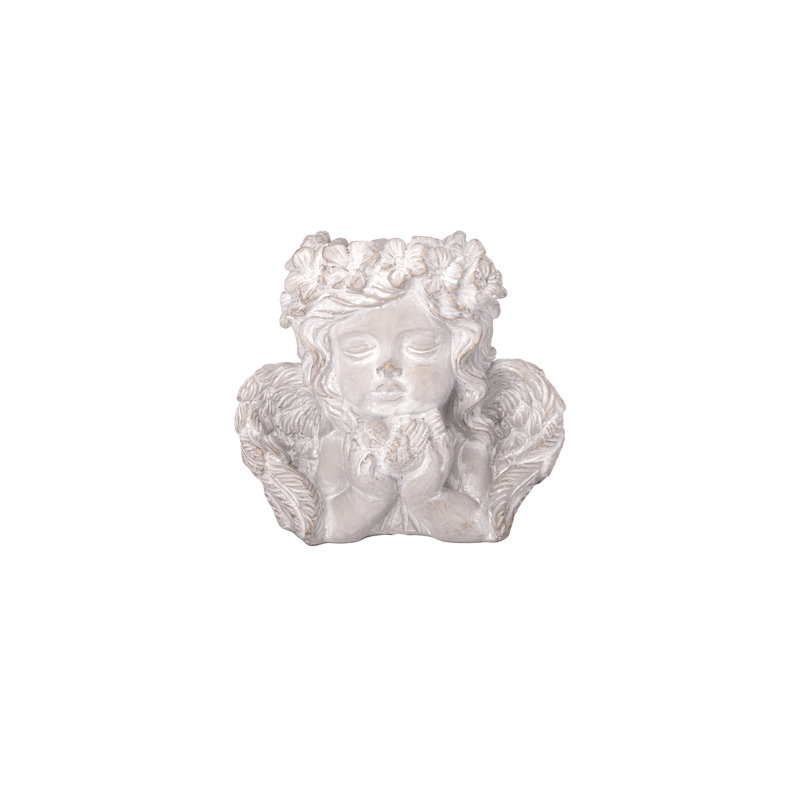 Ange gris: 8,00 po x 5,5 po x H 7,5 po