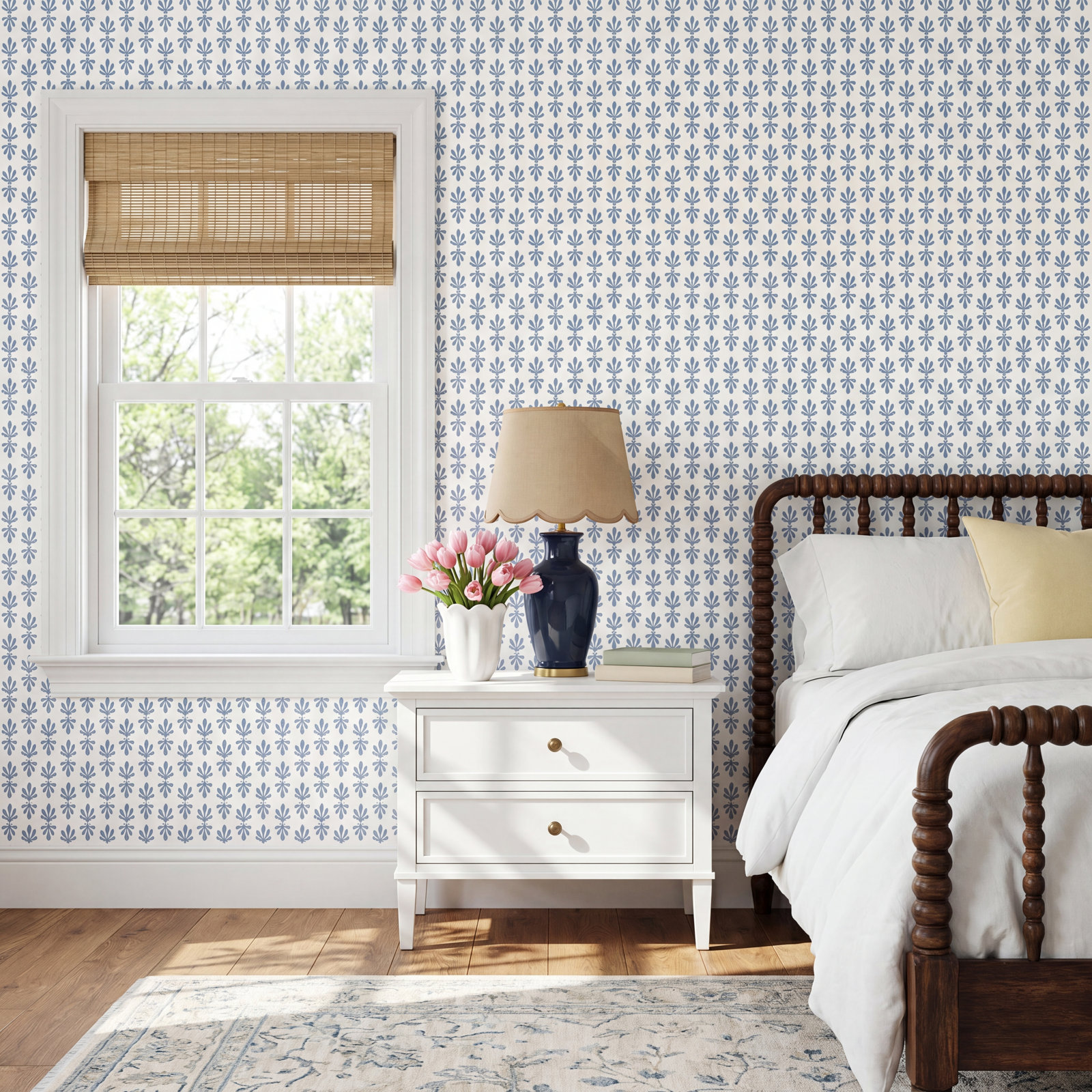 Rifle Paper Co. Petal Wallpaper Double Roll, Blue