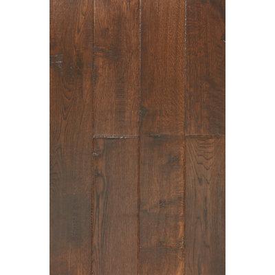 Plancher de bois franc d'ingénierie Sango Premier - Chêne européen - Longueur aléatoire sculptée à la main, boîte, châtaignier