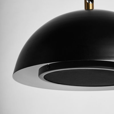 Boughner 1 - Light Black Dome Pendant