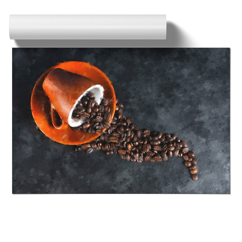 Coffee Beans Painting - Frameless Print, 42cm H x 59cm W x 0.1cm D