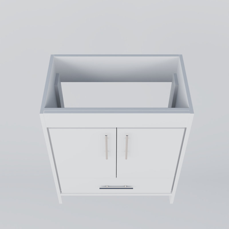 Base de meuble-lavabo simple 29 po Volpa, Blanc doux