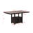 6pc Counter Height Dining Set Black Gray Finish Rectangular Table Under Table Storage Upholstery Chairs