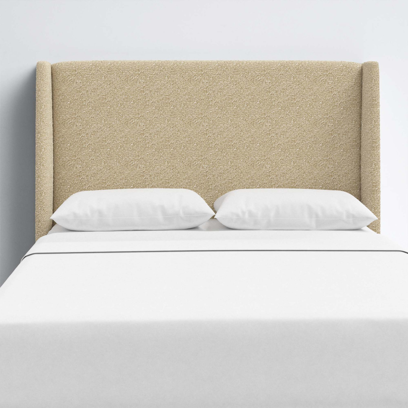Upholstered Headboard, Classic Buff Boucle, Queen