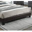 Tête de lit ajustable moderne en similicuir brun avec lit double 1pc-188809316
